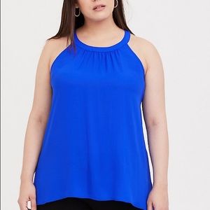NWT Torrid Electric Blue Georgette Goddess Tank